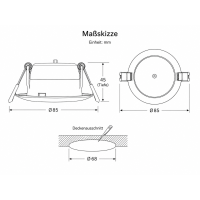 LED Badlampe Spot Strahler 8W CCT Dimmbar IP65 Ø68mm Bad Einbaustrahler Weiß