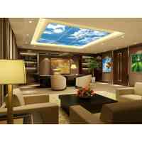 LED Panel Decken Lampe 3D-Sky Himmel Wolken Motiv Deckenleuchte Ultraslim 62x62