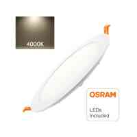Einbau Round Downlight Φ 205mm inklusiv Osram LED Chip Ultreslim 20W, IP40