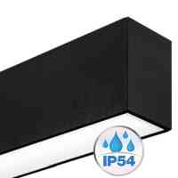 LED Lineare Deckenlampe/ Wandleuchte, Aufputz Montage Geeignet für Aussenberich IP54, Schwarz