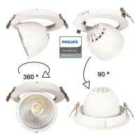 LED-Einbaustrahler Philips 30 W CCT | Schwenkbarer Spot | Büro- & Ladenbeleuchtung