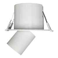 LED-Spot 68 mm Rund | Downlight 2in1 Fluter 6 W CCT | Dreh‑ & Schwenkbar