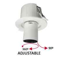 LED-Spot 68 mm Rund | Downlight 2in1 Fluter 6 W CCT | Dreh‑ & Schwenkbar
