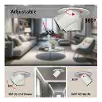 LED-Spot 68 mm Rund | Downlight 2in1 Fluter 6 W CCT | Dreh‑ & Schwenkbar