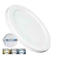 Einbau-/Anbau-LED-Leuchte 24W – 2‑in‑1 Downlight – Verstellbar Ø 65–280 mm – Weiß – CCT wählbar