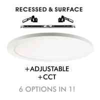 Einbau-/Anbau-LED-Leuchte 24W – 2‑in‑1 Downlight...