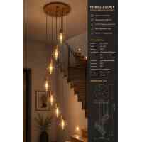 3er WOFI LED Filament E27 4W K125 Kreisel Vintage Klar 1800K Extra Warmweiß 300lm