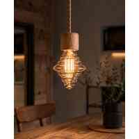 3er WOFI LED Filament E27 4W K125 Kreisel Vintage Klar 1800K Extra Warmweiß 300lm