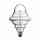 3er WOFI LED Filament E27 4W K125 Kreisel Vintage Klar 1800K Extra Warmweiß 300lm