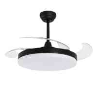 LED Deckenventilator Schwarz Ø106 cm CCT...