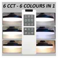 LED Deckenventilator Schwarz Ø106 cm CCT Fernbedienung Leise 30W