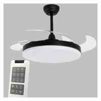 LED Deckenventilator Schwarz Ø106 cm CCT Fernbedienung Leise 30W