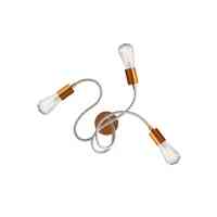 Flex 60 Kupfer satiniert Wand-/Deckenleuchte 3-flg. E27...
