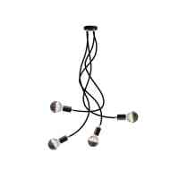 Flex 90 Schwarz Deckenleuchte 4-flammig E27 G95 LED...