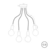 Flex 90 Titan Deckenleuchte 4-flammig E27 G95 LED dimmbar 2700K