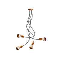 Flex 90 Kupfer Deckenleuchte 4-flammig E27 G95 LED...