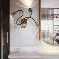 Flex 60 flexible Designer Wand- und Deckenleuchte in satiniertem Bronze