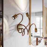 Flex 60 flexible Designer Wand- und Deckenleuchte in satiniertem Bronze