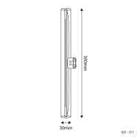 LED-Glühbirne Linear S14d – 300 mm – 6W – 470 Lm – 2700K – Dimmbar – Porzellan-Effekt – CRI 90