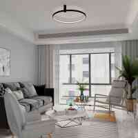 Anello S LED Ring-Deckenleuchte Ø 60 cm Schwarz 34W CCT 3000/4000/6000K