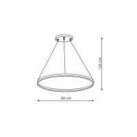 Anello M LED Ring-Hängeleuchte Ø 66 cm...