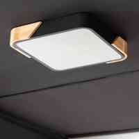 LED Deckenleuchte Schwarz Holz 18W CCT OSRAM Chip  1400lm...