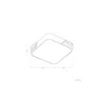 LED Deckenleuchte Schwarz Holz 18W CCT OSRAM Chip  1400lm 325x325mm IP20