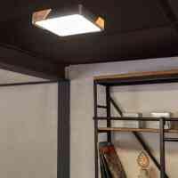 LED Deckenleuchte Schwarz Holz 18W CCT OSRAM Chip  1400lm 325x325mm IP20