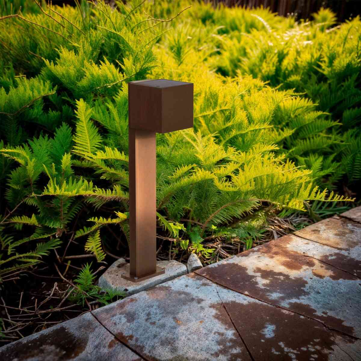 Pollerleuchte 80cm Solar LED Außenleuchte aus Aluminium