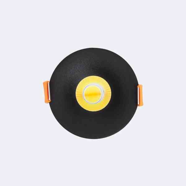 LED Schwarz Downlight Einbaustrahler 4W Rund Mini – Dimmbar Dim To Warm – Ø48 mm Ausschnitt – IP44 Schwarz