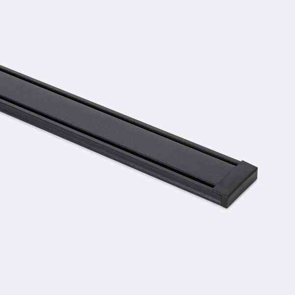 Magnetschiene 25 mm SuperSlim Aufbau 48V DC | 2 m | Schwarz | 1-Phasen-Magnetprofil