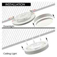 LED-Downlight DualFlex S Rund Weiß 2–8 W | 5CCT | IP44 | Einbau & Aufbau möglich