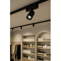 LED-Strahler 5W Schwarz für Magnetschiene 25mm SuperSlim | 48V | CRI90 | UGR16 Neutralweiß 4000K