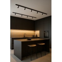 LED-Strahler 5W Schwarz für Magnetschiene 25mm SuperSlim | 48V | CRI90 | UGR16 Neutralweiß 4000K