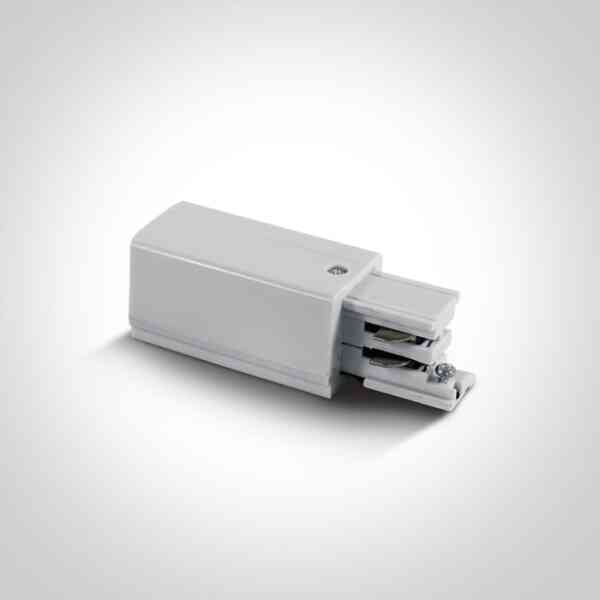 Endeinspeisung Rechts Weiß für 3-Phasen-Stromschiene – IP20 – 220–240V