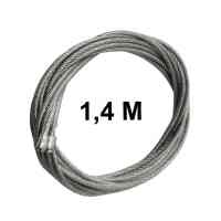 Aufhängeset für 3-Phasenstromschienen – 1,4 m Stahlseil – Weiß oder Schwraz