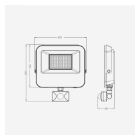 LED-Flutlicht 50W 140Lm/W – PIR-Bewegungssensor...