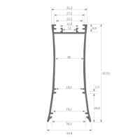 LED Linear Hängelampe Büro 50-200cm.Pastellgelb Dali Dimmbar