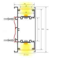 LED Wandleuchte Silber– Indirektes Licht Up & Down – Dimmbar – Blendschutz – IP54
