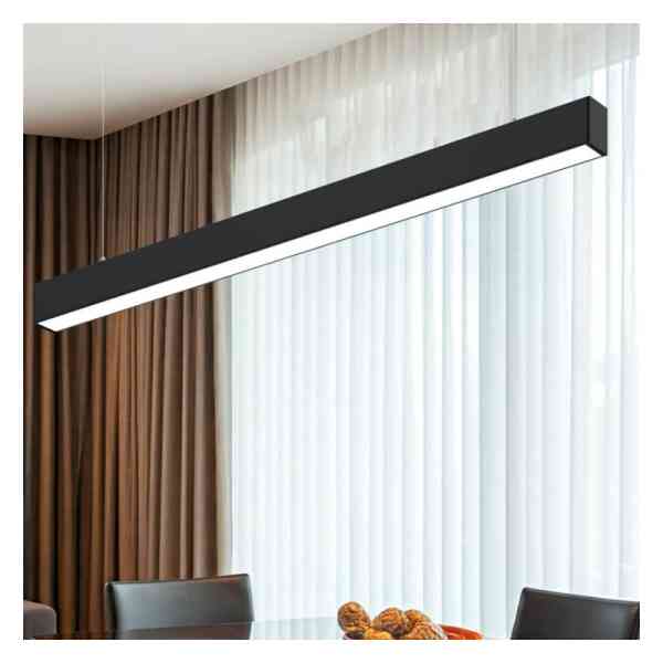 LED-Hängelampe LINEVO 150 Pro 50W - 150cm - 3CCT - Lineare Interkonnektivität - Schwarz