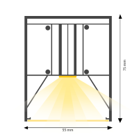 LED-Hängelampe LINEVO 150 Pro 50W - 150cm - 3CCT - Lineare Interkonnektivität - Schwarz