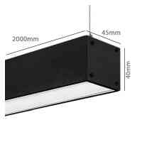 LED 72W UGR17 ProLine 2000 – Schwarz – Linearleuchte – Dimmbar – Büro- Hängelampe