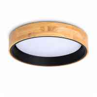 LED Deckenleuchte Holz/Schwarz 20W CCT OSRAM 1800 lm...