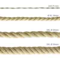 Elektrisches Tauseil 3XL aus grober Jute, 3x0,75 – Ø 30 mm