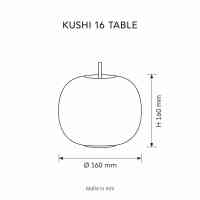 KDLN Kushi 16 „Opal Sphere“ Tischleuchte G9 Ø 16 cm – Opalglas, Schwarz/Messing/Kupfer
