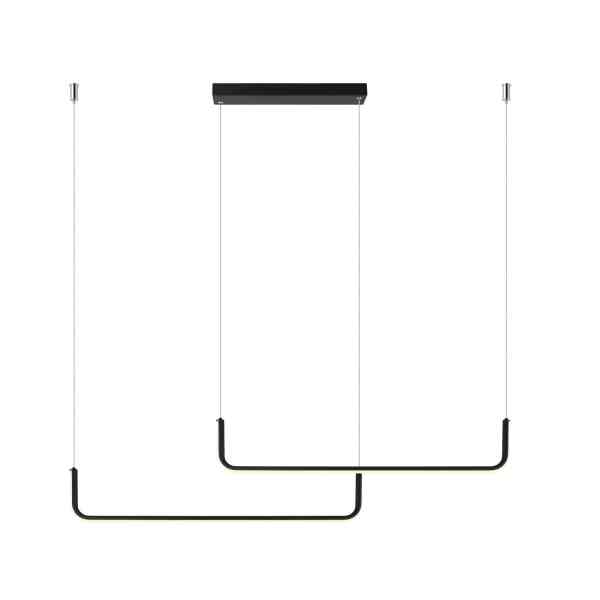 Stellaro LED-Pendelleuchte schwarz – Moderne Designerlampe 40W CCT, höhenverstellbar, 120 cm Breite