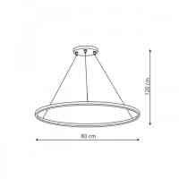 Anello L LED Ring-Hängeleuchte Ø 80 cm Schwarz 48W CCT 3000/4000/6000K