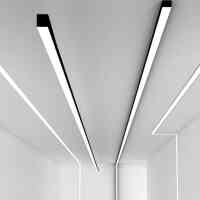 LED Lineare Deckenlampe/ Wandleuchte, Aufputz Montage Geeignet für Aussenberich IP54 Schwarz Neutralweiß - 4000K 1.5 m