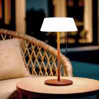 LED Solar Tischleuchte Kabellose 1,2W Metall | Warmweiß Außenbereich mit USB-C