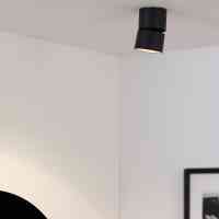 LED Deckenstrahler NOVA  Schwarz Aluminium Rund Schwenkbar